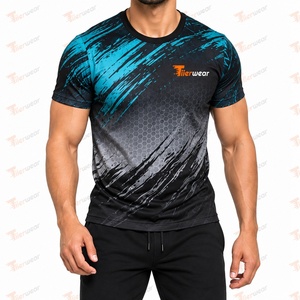 เสื้อยืดซับลิเมชั่นผู้ชายสั่งทำได้ ขายส่ง เสื้อกีฬาพิมพ์ลายทั้งตัว เสื้อทีมกีฬาแบบกำหนดเอง เสื้อฝึกซ้อมออกกำลังกาย - Product Image 2