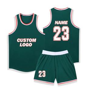 ชุดบาสเก็ตบอลสีดำและสีแดงคุณภาพสูง ผ้าโพลีเอสเตอร์ตาข่ายแบบสั่งทำพิเศษ สไตล์ย้อนยุค สำหรับผู้ชาย พร้อมบริการดรอปชิป - Product Image 1