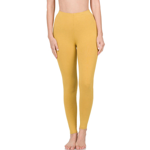 Wholesale Custom Made Womens <b>Ankle</b> <b>Length</b> <b>Leggings</b> Spandex/Polyester Stretch Pants Yoga Gym Anti-Bacterial Seamless Solid Light - Product Image 5