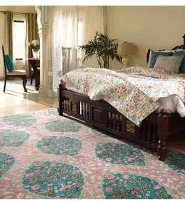 Alfombra de nudos de lana hecha a mano, lana fina, tamaño personalizable con patrón abstracto para uso en ejercicio, alfombras y juegos - Product Image 3