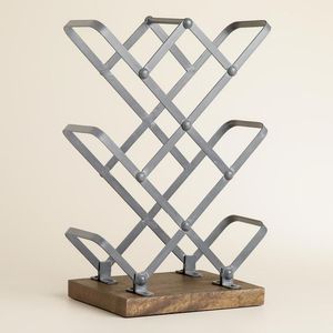 Handgemaakte Stijlvolle Ijzeren Flessenstandaard Met Antiek Ontwerp, Ideaal Voor Thuiskeuken Of Rustieke Trouwtafel - Product Image 6