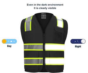 Chaleco de seguridad de malla de alta visibilidad de alta calidad para hombres y mujeres Chaleco DE SEGURIDAD reflectante de poliéster 100% transpirable - Product Image 6