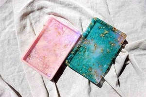 Resin Decorative <b>Tray</b> in Multiple Colors Home Decor Rectangle Resin <b>Tray</b> High Quality - Product Image 5