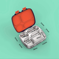 BPA-freie, auslaufsichere, erhitzebare und spülmaschinenfeste Lunchbox mit großem Fassungsvermögen, Lebensmittelqualität, Bento-Box mit herausnehmbarem Edelstahl-Inneneinsatz