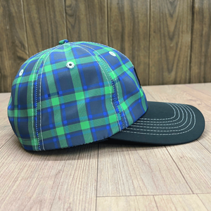 Hats Manufacturer Custom Logo Embroidery Gorras Hats 6 Panel Custom <b>Baseball</b> <b>Caps</b> Plaid Pattern Fabric Curved Brim Unstructured - Product Image 2