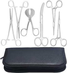 Kit de ciseaux pour étudiant vétérinaire 7 pièces au Total. Conception OEM en acier inoxydable de haute qualité - Product Image 1