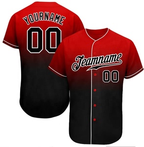 Venta al por mayor personalizado béisbol Softball Jersey Set 100% poliéster transpirable Transferencia de Calor impreso antibacteriano de secado rápido de talla grande - Product Image 2