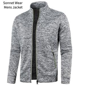 Mens Color Blocked <b>Zip</b>-<b>Up</b> <b>Jacket</b> Soft Knitted Sleeves and Stand Collar for Outdoor Casual Wear - Product Image 5