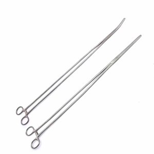 Pinzas Mega de Acero Inoxidable de 24 Pulgadas, Hemostato Quirúrgico Manual, Instrumento Largo Recto y Curvo para Hemostasia - Product Image 1