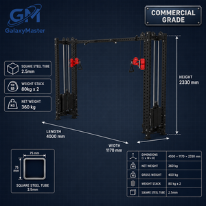 Appareil de musculation commercial <span class=keywords><strong>à</strong></span> double colonne de poids, entraîneur fonctionnel, <span class=keywords><strong>poulie</strong></span> réglable, barre de traction, équipement de force pour salle de sport - Product Image 3