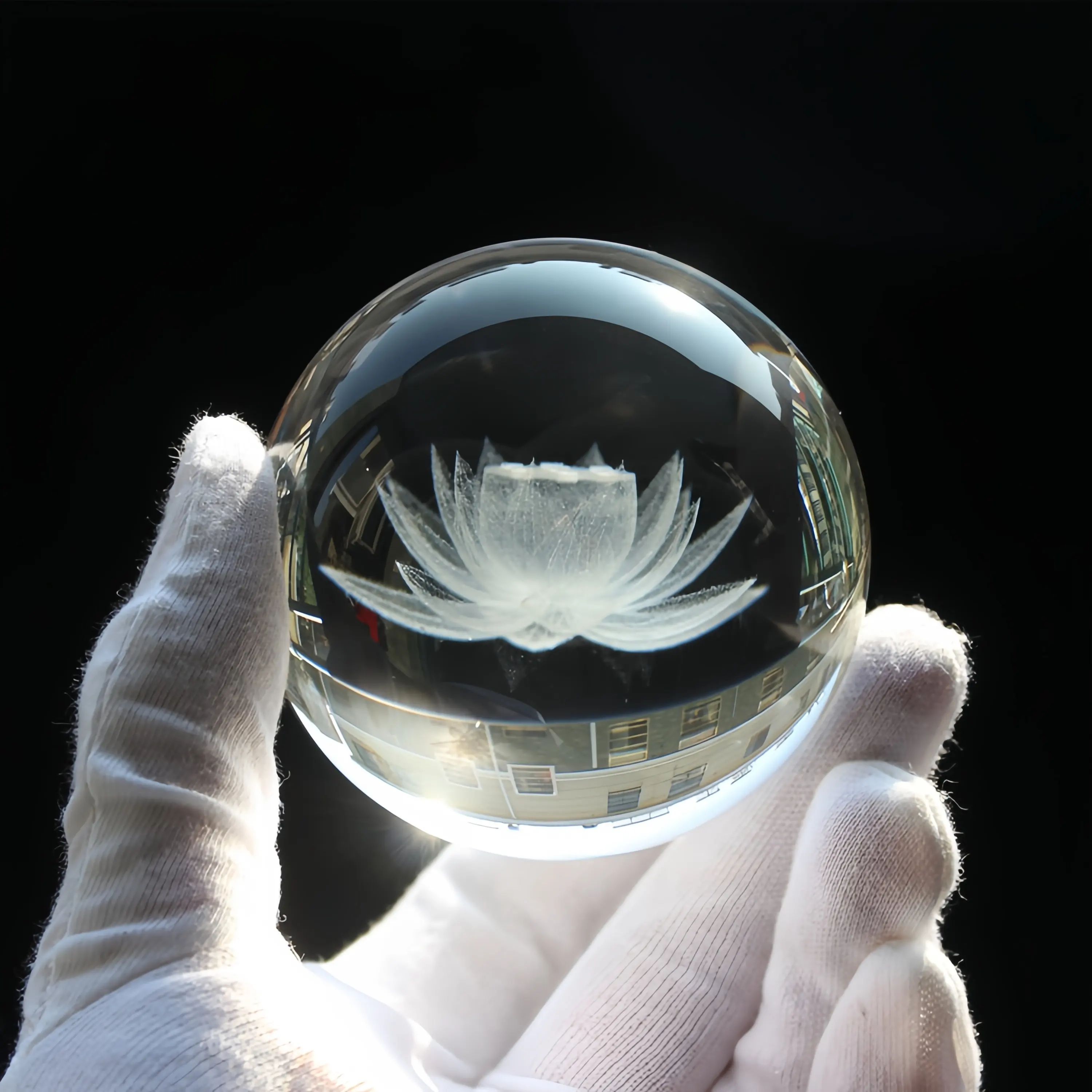 Kit de adivinación de bolas de cristal místico recuerdo Europa Feng Shui esfera de cristal redonda curación bola pulida colorida y globo 60mm