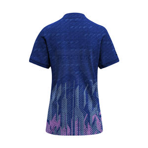 Camiseta de punto de manga corta con estampado para mujer completo personalizado OEM, ropa de calle transpirable antiarrugas y antibolitas - Product Image 2