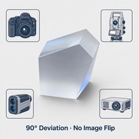 Prisme optique personnalisé, pentaprisme en verre BK7 pour viseur d'appareil photo, télescope et instruments de topographie