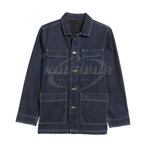 Meilleure vente haute qualité hommes col Mandarin manches longues toile séchage rapide respirant jean veste 2025 sur mesure pour - Product Image 1