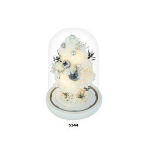 ฝาครอบโดมแก้วพร้อมฐานไม้ก๊อกขวดแก้วโดมสำหรับตกแต่งในวันวาเลนไทน์ดอกไม้ - Product Image 4