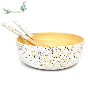 Cuenco de bambú hilado natural hecho a mano/cuenco de bambú hilado cáscara de huevo/cuenco de ensalada de bambú hecho en Vietnam - Product Image 1