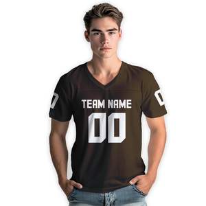 Camiseta de fútbol de hombre americano transpirable hecha en poliéster personalizada, camiseta de fútbol de último diseño - Product Image 6