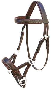 Brida Western COB de cuero negro BITLESS SIDEPULL con RIENAS Productos para caballos - Product Image 4
