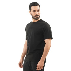 Meilleure vente de t-shirt athlétique à séchage rapide pour hommes, logo personnalisé, col rond actif, micro-extensible, coupe ajustée, t-shirt uni pour hommes, quantité minimale de commande bas - Product Image 2