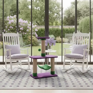 Rascador para Gatos de Alta Calidad Amistar, de Lujo, Multinivel, con Pelota Colgante y Hamaca, para Gatos de Todos los Tamaños - Product Image 1