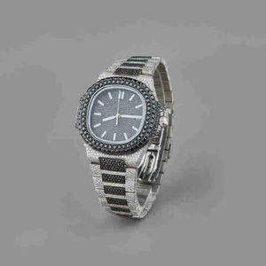 Montre pour homme de luxe la plus vendue avec mouvement mécanique de qualité diamant incolore en moissanite glacée, prix tendance, nouvelle arrivée - Product Image 1