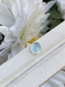 Hermoso cabujón de forma ovalada de color superior de piedras preciosas sueltas de Aguamarina natural de 2,46 quilates con buen brillo para la fabricación de joyas de diamantes - Product Image 2