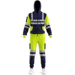 Combinaison de travail haute visibilité personnalisée pour hommes, uniforme de travail durable et imperméable, vêtements de travail, combinaisons haute visibilité à manches longues - Product Image 2