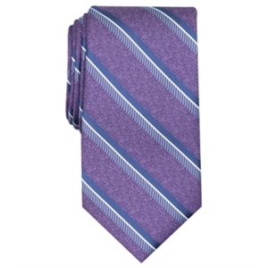 Cravatta Classica a Righe Dena da Uomo Perry Ellis, Viola, Taglia Unica, Accessorio Professionale - Product Image 1