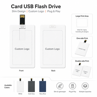 Clé USB Carte de Crédit Personnalisée avec Logo, Clé USB Mince en Forme de Carte de Visite, Impression Couleur, Cadeau Promotionnel d'Entreprise pour Offrir en Promotion