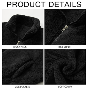 แจ็กเก็ตซับในผ้าเชอร์ปาเฮฟวี่เวทของผู้ชายที่มีปลอกด้านนอกที่ทนทานให้ความอบอุ่นสูงสุดสำหรับสภาพอากาศหนาวเย็นและกิจกรรมกลางแจ้ง - Product Image 5