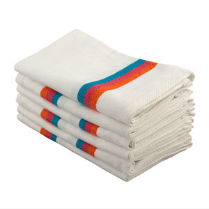 Set of 12 Quick-Dry Kitchen <b>Towels</b> Recycled 100% Cotton Herring Bone Woven Eco-Friendly - Product Image 1