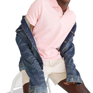 Polos de algodón 100% de moda personalizados de fábrica para hombres Polos de hombre con punta sólida - Product Image 4