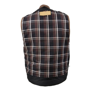 Gilet en cuir de vachette personnalisé pour hommes fermeture éclair respirante mode extérieure pour l'hiver gilet en cuir de vachette fermeture éclair pour motos - Product Image 3