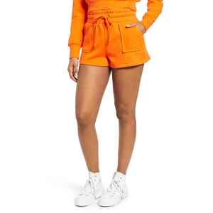Shorts de plage pour femmes très vendus, 100% coton, respirants, séchage rapide, taille élastique, impression de logo personnalisée, légers, streetwear - Product Image 1