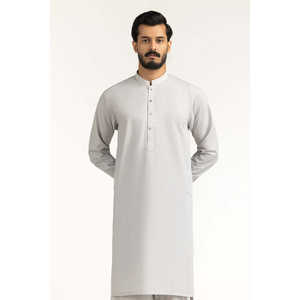 Traje de Verano para Novio, Corte Regular, Bordado, Gris Claro, Mezcla de Telas, Modelo SK-EMB25-013 - Product Image 3