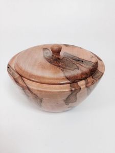 ชามเสิร์ฟทำจากไม้พร้อมฝาปิดดีไซน์โค้งสไตล์นอร์ดิกหม้อปรุงอาหารทำจากไม้ - Product Image 5