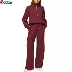 Conjunto de 2 Piezas de Chándal de Moda para Mujer, Otoño Invierno, Sudadera Informal con Capucha, Bolsillos Delanteros, Manga Larga, Color Sólido - Product Image 3