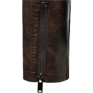 Outdoor Use <b>Men</b> <b>Leather</b> <b>Jacket</b> New Design <b>Men</b> <b>Leather</b> <b>Jacket</b> Solid Color <b>Men</b> <b>Leather</b> <b>Jacket</b> - Product Image 4