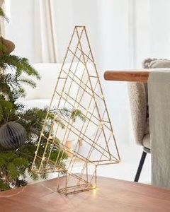 Christmas 2023 White Gold Metal Spiral Christmas Tree Stand Handmade Iron Christmas Iron Festive Metal Tree Centerpiece - Product Image 4