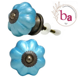 Bleu néon céramique Melon boutons cuisine chambre extérieur entrepôt salon hôtel armoire tiroir poignée et tirer [CK 157] - Product Image 1