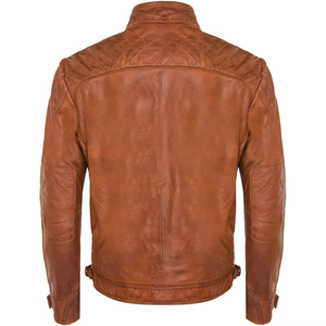 Chaqueta de Cuero para Hombre, Diseño Moderno y Cómodo 2025, de Alta Calidad, con Cuello de Solapa de Piel de Oveja y Mangas Completas - Product Image 5