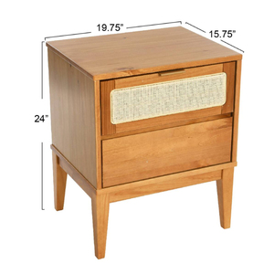 Table d'appoint en bois à double tiroir en bois massif naturel de qualité supérieure pour salle décorative fabriquée en Inde au prix le plus bas - Product Image 6