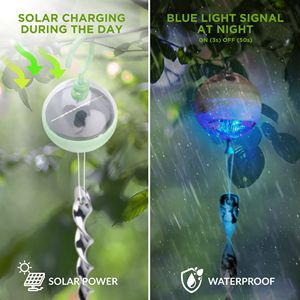 Répulsif solaire pour oiseaux avec ultrasons + flash lumineux + réflexion - Product Image 3