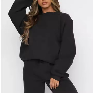 Haute qualité solide couleur personnalisée à manches longues sweats à capuche femmes surdimensionné confortable deux tons marque privée à capuche pour les filles - Product Image 3