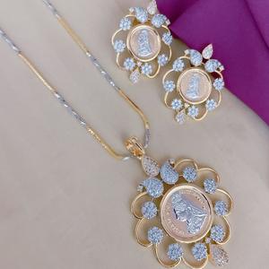 ชุดจี้ทองพร้อมต่างหูสำหรับผู้หญิงและเด็กผู้หญิงชุดใส่ไปงานแต่งสำหรับใส่ไปงานปาร์ตี้ดีไซน์สวย - Product Image 1