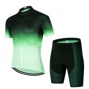 Ensemble de cyclisme de haute qualité avec logo personnalisé Maillot et short à séchage rapide respirant OEM ODM Activewear - Product Image 2