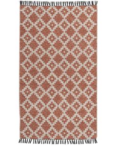 Alfombra de borlas de algodón moderna hecha a mano, alfombra pequeña Bohemia para sala de estar y baño, alfombra Dhurrie tejida a mano - Product Image 6