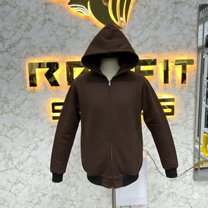 Nueva Llegada, Mejor Precio, Sudadera con Capucha y Cremallera de Calidad Duradera, Color Marfil Estampado, Fabricada en Fábrica, Sudadera con Capucha para Hombre a Precio Económico - Product Image 4