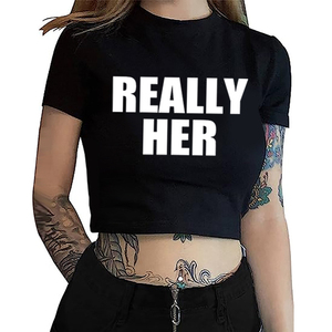 2025 nouveau Y2K été Streetwear décontracté lettre imprimer haut court hauts pour femmes à la mode femme hauts - Product Image 5