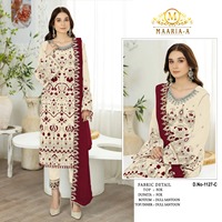 Venta caliente de lujo paquistaní Salwar Kameez con detalles bordados para la exportación de venta a precio económico de la India